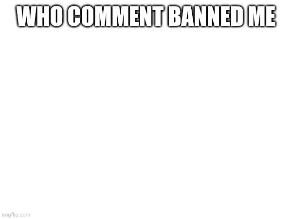 WHO COMMENT BANNED ME | made w/ Imgflip meme maker