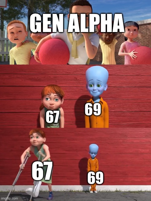 Do you remember? | GEN ALPHA; 69; 67; 67; 69 | image tagged in megamind school pick | made w/ Imgflip meme maker
