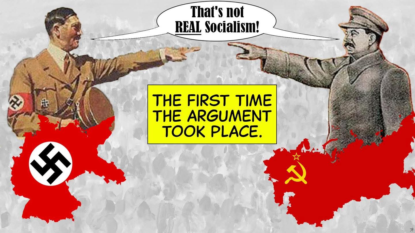 Hitler and Stalin real Socialism Blank Meme Template