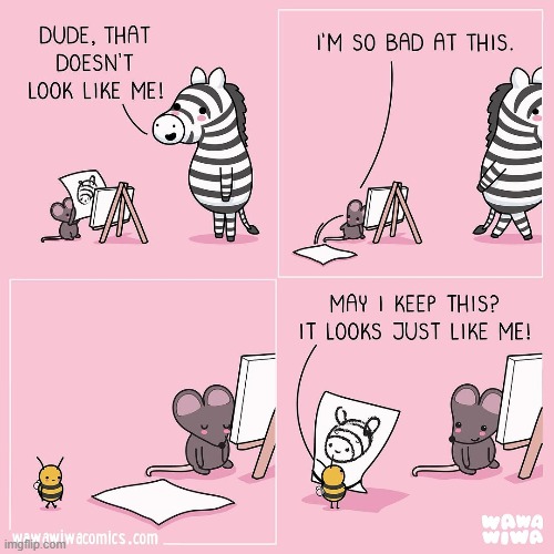 image tagged in mouse,zebra,bee,drawing,picture,aww | made w/ Imgflip meme maker