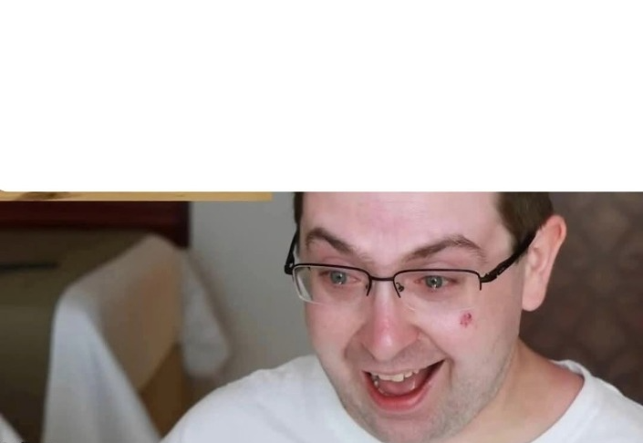 Nerd Goofy Entertained Blank Meme Template