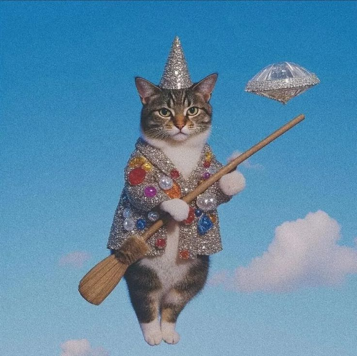 High Quality UFO AND KITTY Blank Meme Template