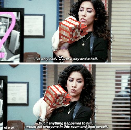 He's adorable :D | BABY NAUTILUS | image tagged in i've only had arlo for a day and a half,nautilus | made w/ Imgflip meme maker