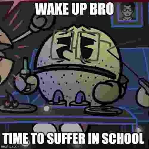 Pac-Nerd Hates School | image tagged in i hate school,old man,nerd,computer nerd,nerds,neckbeard | made w/ Imgflip meme maker