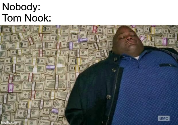 huell money | Nobody:
Tom Nook: | image tagged in huell money | made w/ Imgflip meme maker