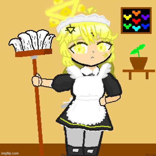 Finished Chibi Maid Shiori (yeah I was cooking this bruh, I'll definitely do Kamabo next sprout pls waitttt :3) | image tagged in drawing,shiori e multiverse,ultimateverse,chibi,maid,oc | made w/ Imgflip meme maker