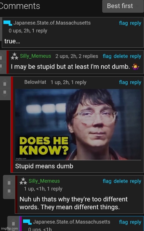 Fun fact! Stupid and dumb are 2 words that mean different things. Duh... | image tagged in potato,memeus | made w/ Imgflip meme maker