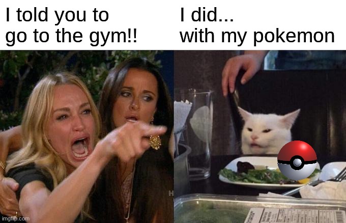 Pokemon Meme | I told you to go to the gym!! I did...    with my pokemon | image tagged in pokemon | made w/ Imgflip meme maker