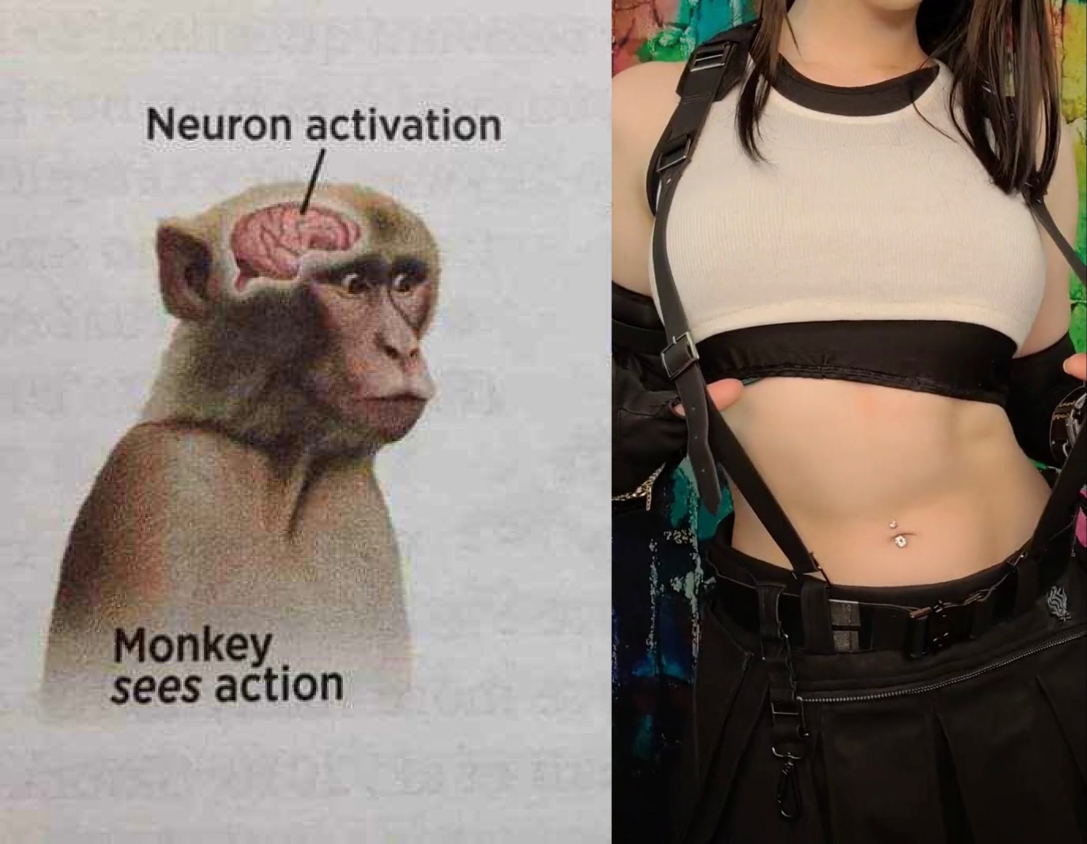 Jess Blaze Cosplay & her Tifa Lockhart Midriff Blank Meme Template