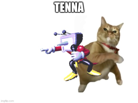 chain | TENNA | image tagged in throwing cat new | made w/ Imgflip meme maker