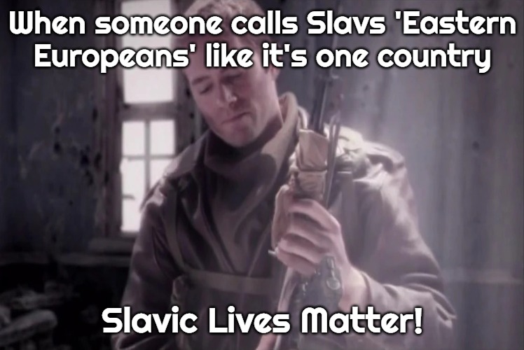 Larry Foulke | When someone calls Slavs 'Eastern Europeans' like it's one country; Slavic Lives Matter! | image tagged in larry foulke,slavic battle,slavic lives matter | made w/ Imgflip meme maker