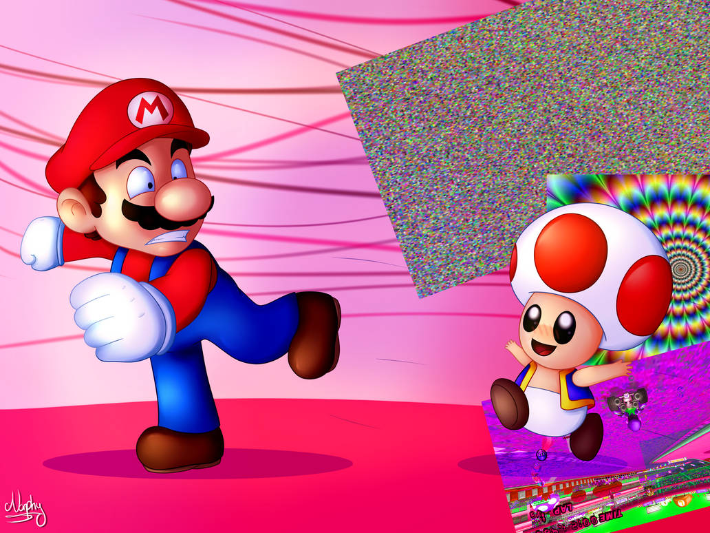Mario chasing Toad Blank Meme Template