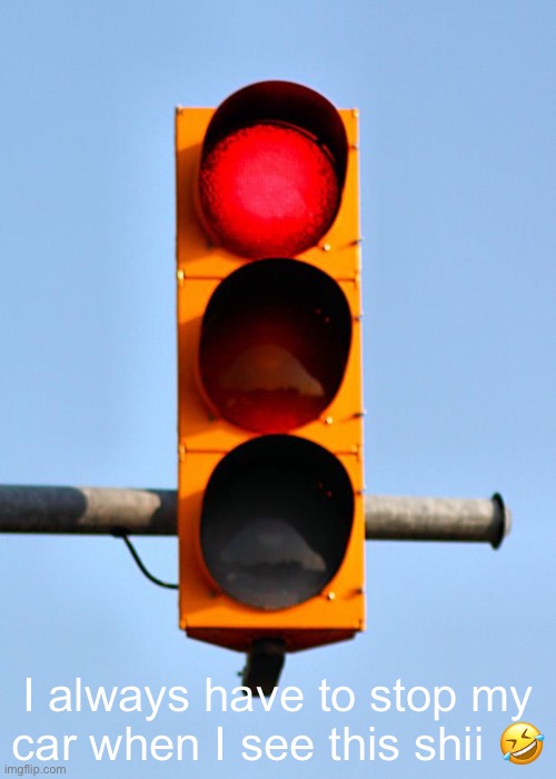 Traffic light  | I always have to stop my car when I see this shii 🤣 | image tagged in traffic light | made w/ Imgflip meme maker
