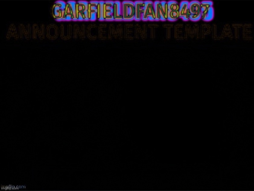 Difference map between GF8497 and 8495's announcement templates. Note that the majority of this image is black. | made w/ Imgflip meme maker