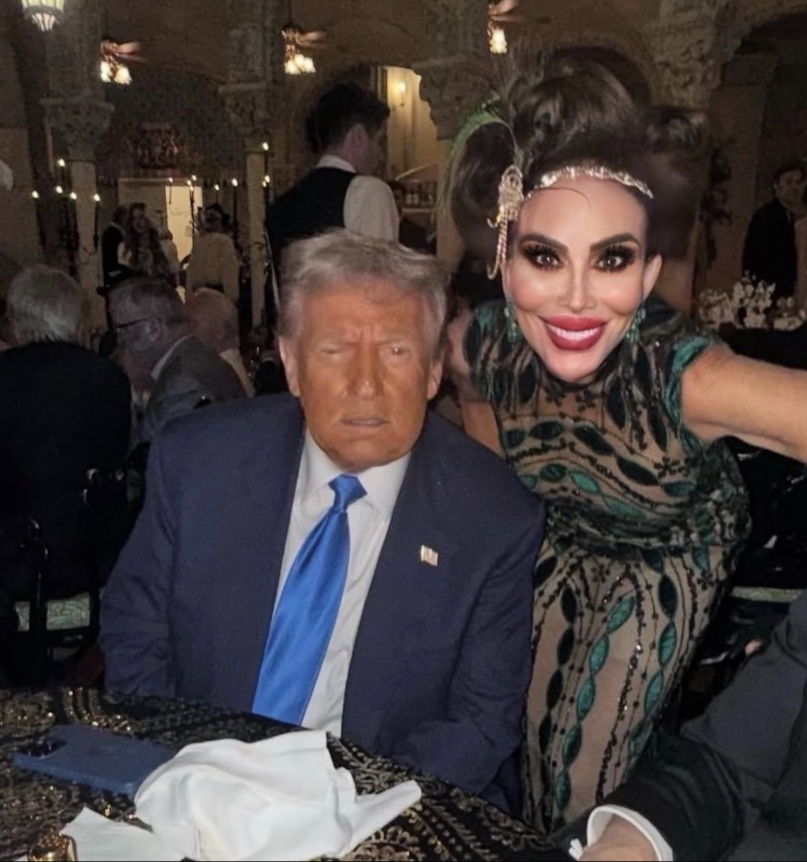 Trump at Mar-a-Lago Blank Meme Template