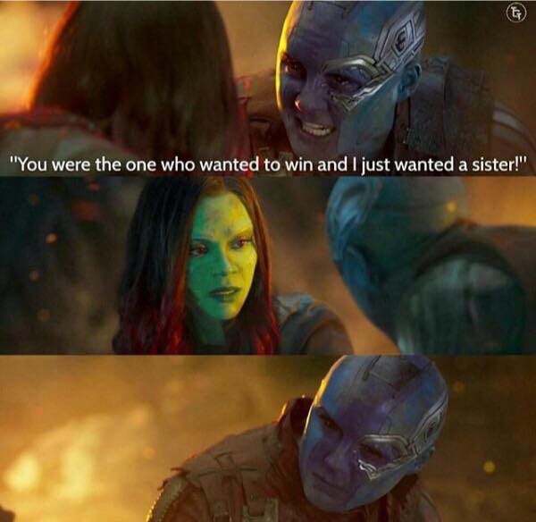 You were the one who wanted to win and I just wanted a sister Blank Meme Template