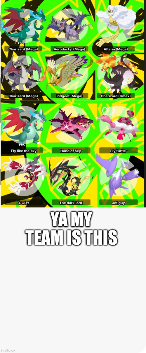 Team sky sign up (+alternate team) | YA MY TEAM IS THIS | image tagged in pokemon | made w/ Imgflip meme maker