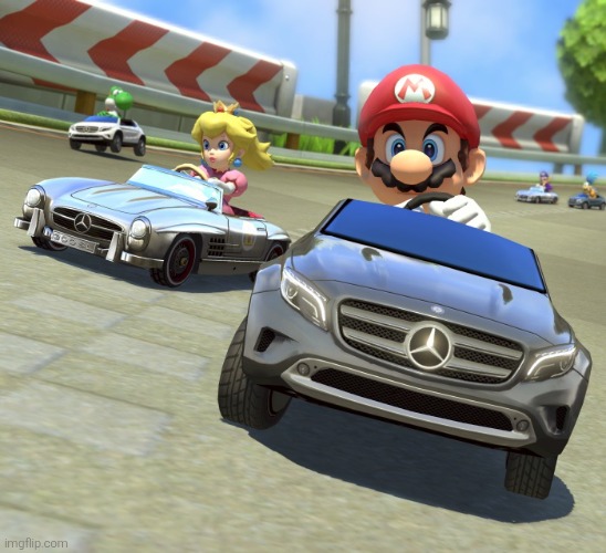 Mariokart Mercedes | image tagged in mariokart mercedes | made w/ Imgflip meme maker