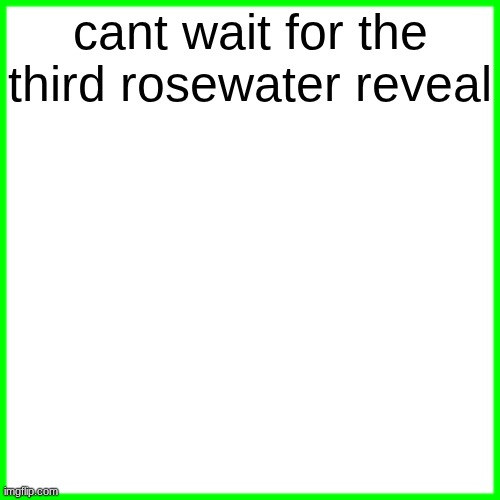 green box | cant wait for the third rosewater reveal | image tagged in green box | made w/ Imgflip meme maker