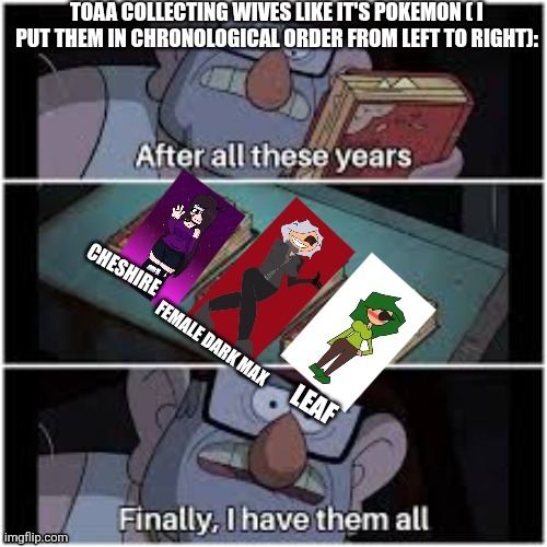 Gotta fuck them all ! Pokemon! (braindead: three wives! hope  won't be the fourth! *the oh so horny toaa:*Domingo:WHY? | made w/ Imgflip meme maker