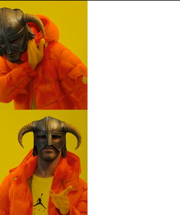 Yes no skyrim Blank Meme Template