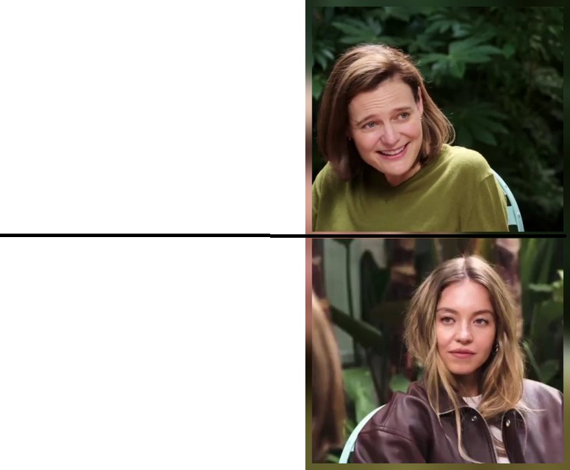 Sydney Sweeney Stare Blank Meme Template
