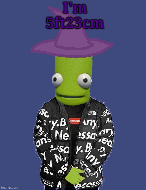 oops wrong temp | I'm 5ft23cm | image tagged in spooky epilektoi drip | made w/ Imgflip meme maker