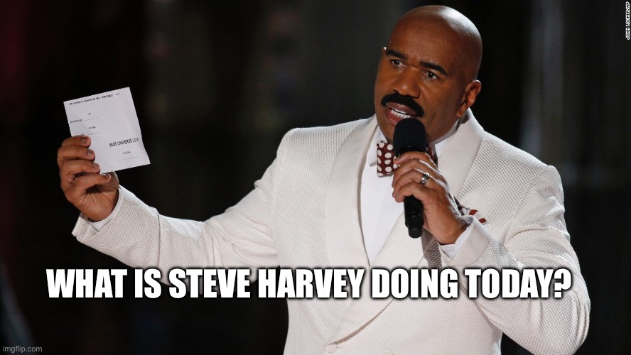67 Steve Harvey | WHAT IS STEVE HARVEY DOING TODAY? | image tagged in steve harbey,funny | made w/ Imgflip meme maker
