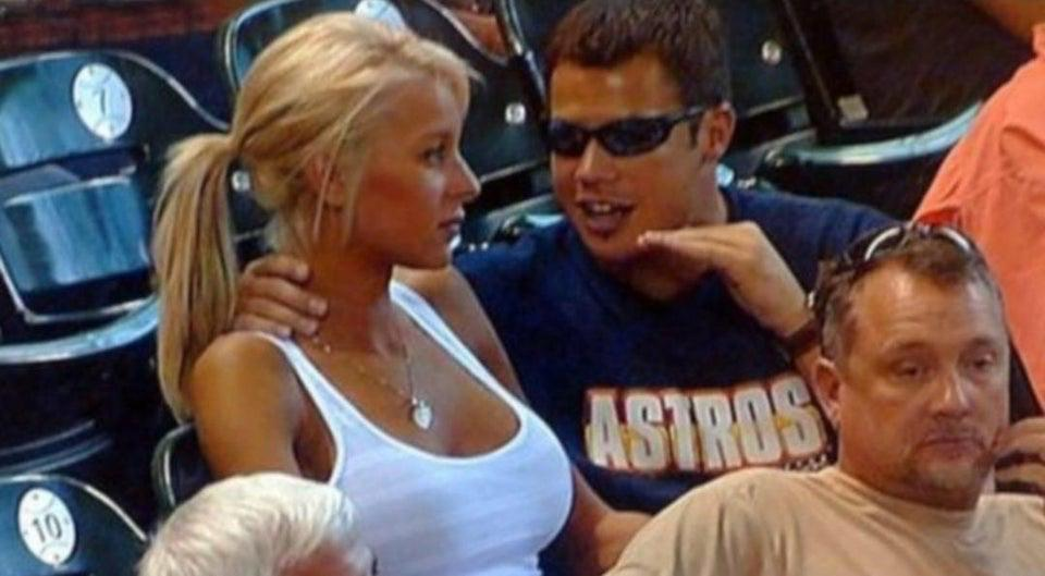 Guy talking at stadium Blank Meme Template