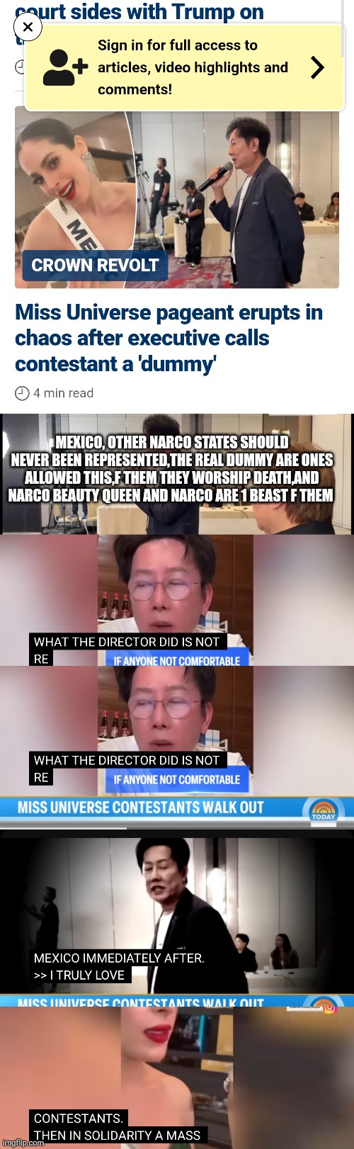 Beauty pageant Decoded= Big dummies | MEXICO, OTHER NARCO STATES SHOULD NEVER BEEN REPRESENTED,THE REAL DUMMY ARE ONES ALLOWED THIS,F THEM THEY WORSHIP DEATH,AND NARCO BEAUTY QUEEN AND NARCO ARE 1 BEAST F THEM | image tagged in cartel,fail,beauty | made w/ Imgflip meme maker