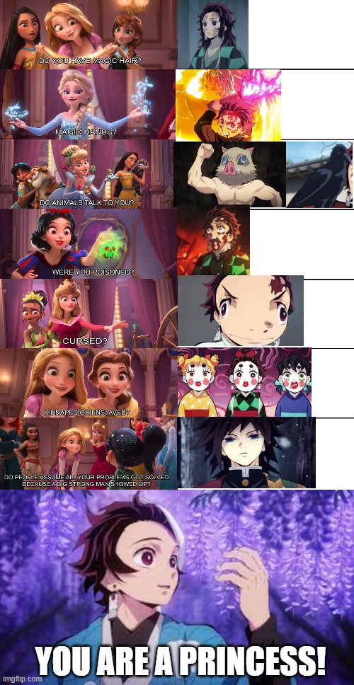 Princess~ | YOU ARE A PRINCESS! | image tagged in she is a princess,demon slayer | made w/ Imgflip meme maker