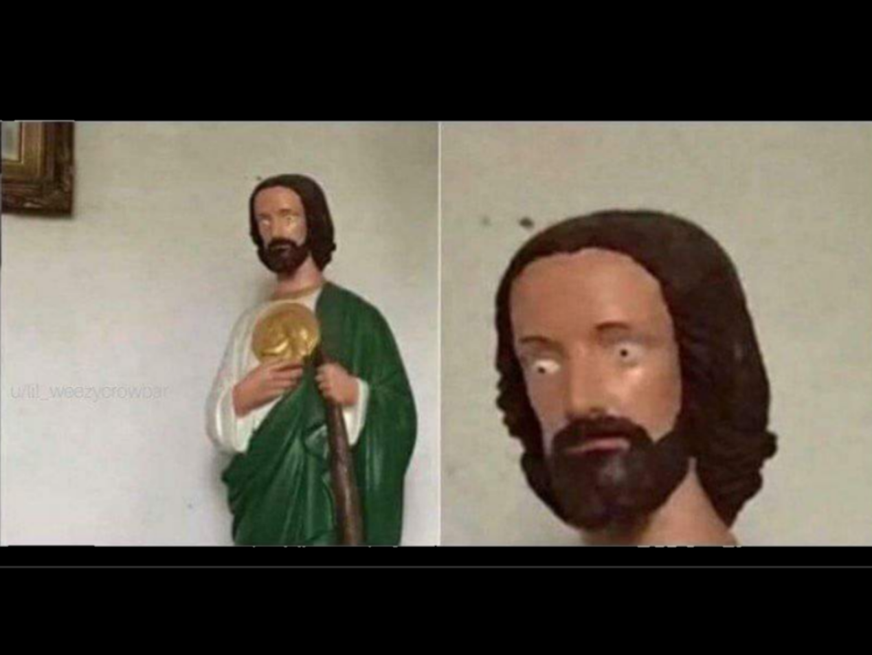 eyes wide open Blank Meme Template