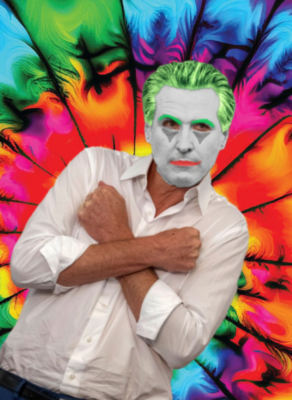 Gavin Newsom Joker Blank Meme Template