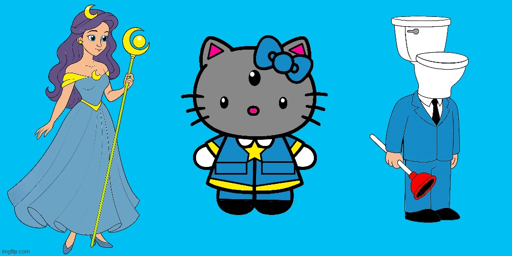 I wanted more blue characters so I made Princess Luna, Clawissa, and Duke. Yes, it's inspired by Drawn Together | image tagged in ocs | made w/ Imgflip meme maker