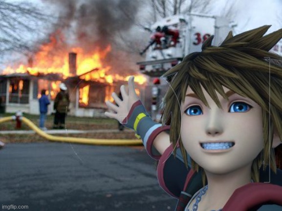 when you delete your save file but you also have infinite Dr pepper | image tagged in disaster sora,dr pepper | made w/ Imgflip meme maker