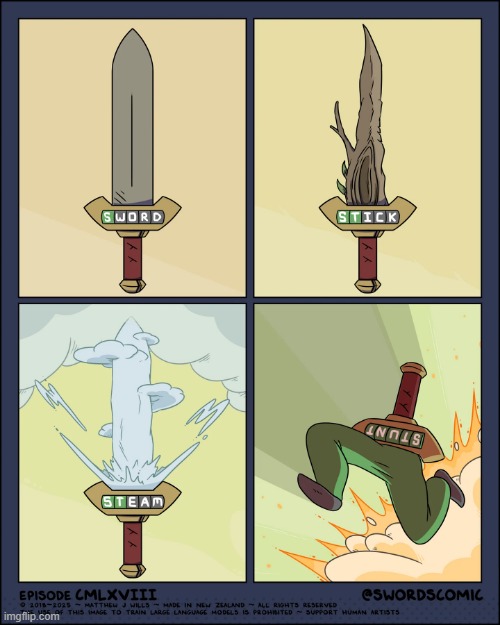 image tagged in swords,wordle,sword,stick,steam,stunt | made w/ Imgflip meme maker