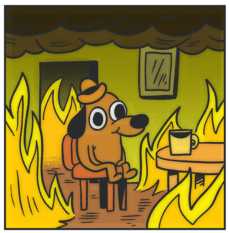 This is Fine (Basic) Blank Meme Template