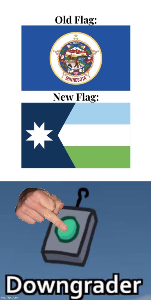 From Viking warrior to Somali pirate | image tagged in minnesota flag change,downgrader,netflix adaptation,minnesota | made w/ Imgflip meme maker
