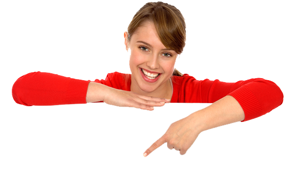 Girl pointing down Blank Meme Template