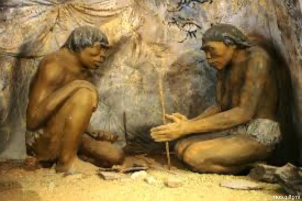 Flipped cavemen discovering fire Blank Meme Template