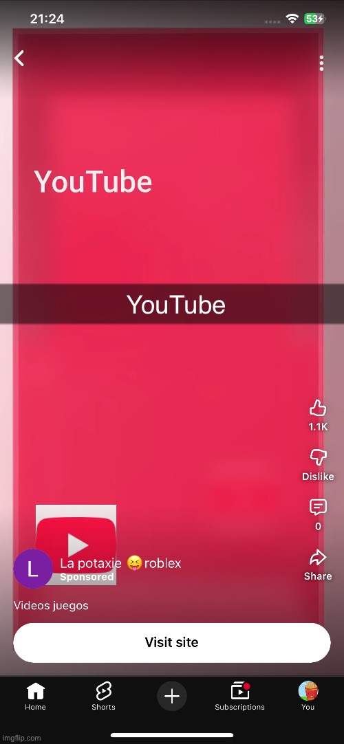 YouTube | YouTube | image tagged in youtube | made w/ Imgflip meme maker