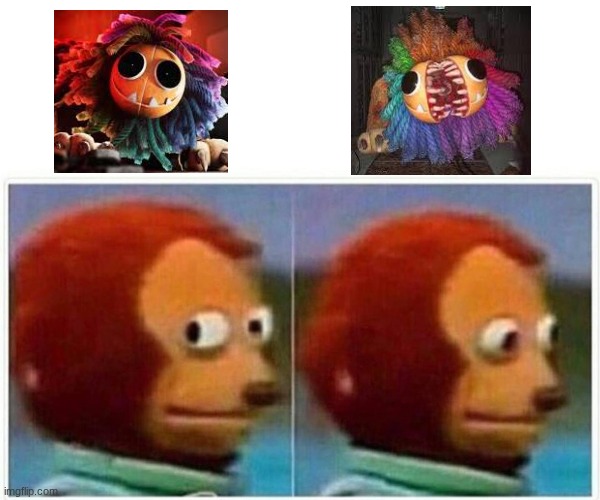 yarnaby | image tagged in memes,monkey puppet | made w/ Imgflip meme maker