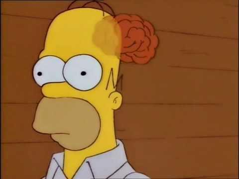 homer brain out Blank Meme Template