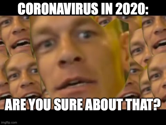 CORONAVIRUS IN 2020: ARE YOU SURE ABOUT THAT? | image tagged in are you sure about that | made w/ Imgflip meme maker
