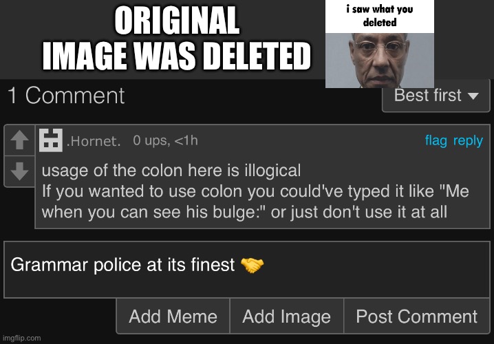 ORIGINAL IMAGE WAS DELETED | made w/ Imgflip meme maker