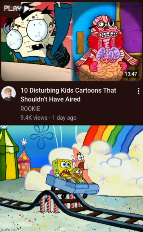 image tagged in spongebob gloveworld rollercoaster | made w/ Imgflip meme maker