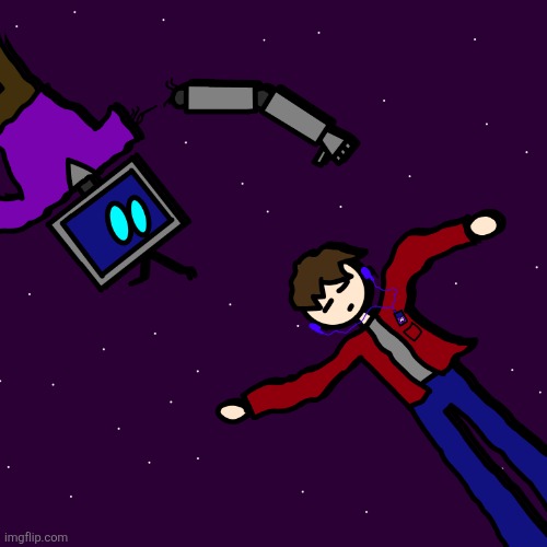 Chilling in the void. | image tagged in jerry and t e d | made w/ Imgflip meme maker