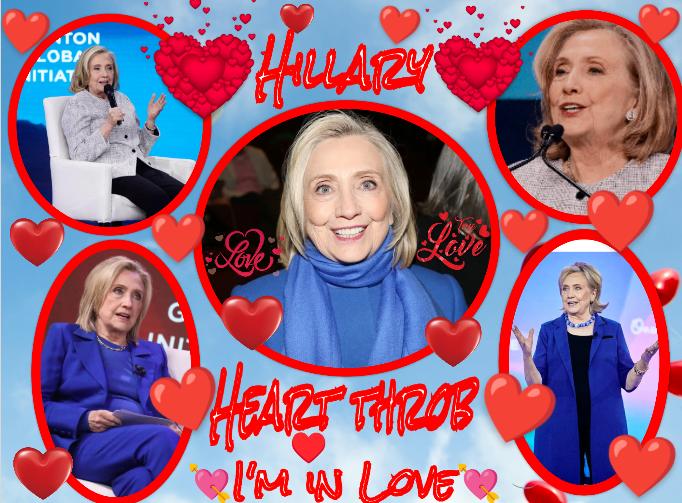 Hillary Heart Throb I'm in Love Blank Meme Template