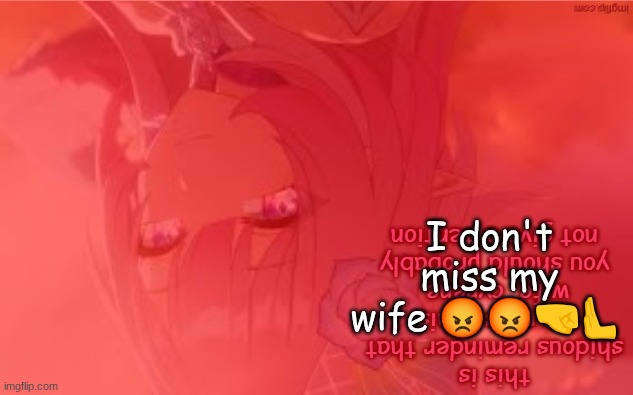 evil I miss my wife | I don't miss my wife 😡😡🤜🫷 | made w/ Imgflip meme maker