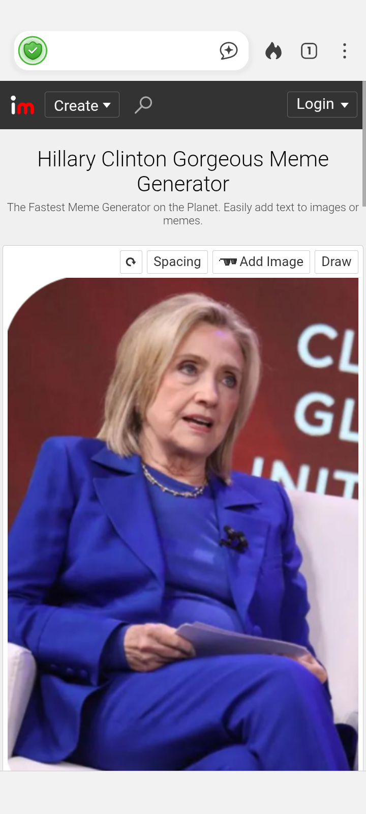 Hillary Heart Throb I'm so in Love Blank Meme Template